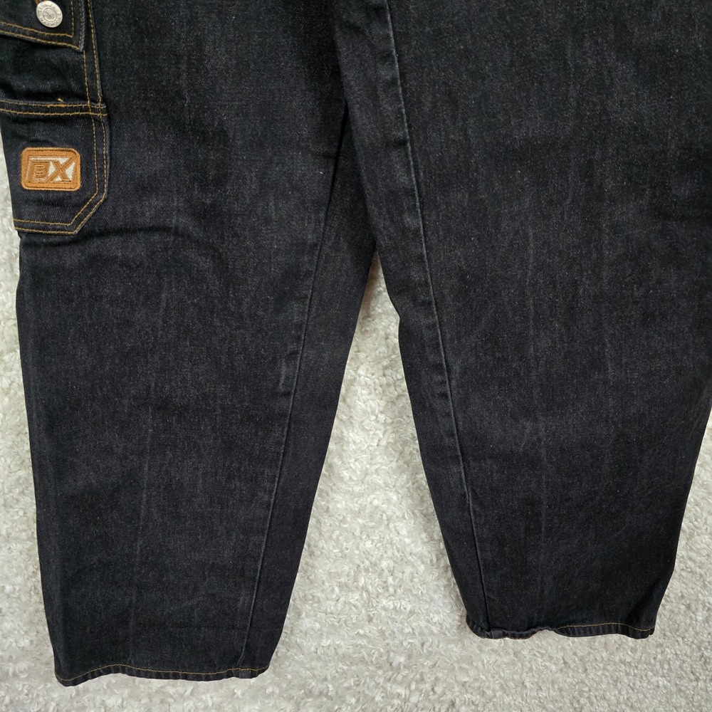 Brooklyn Xpress Cargo‎ Jeans Mens 34 (fits 30x33) Black Baggy Streetwear Y2K - Picture 2 of 15
